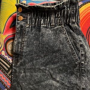 Brand New! Worn once high waist *NOBO* acid blue Jean shorts